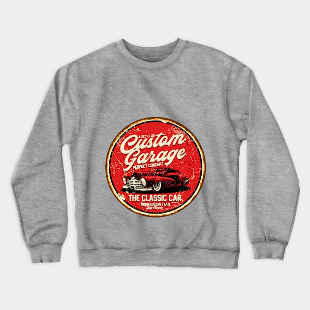 Custom Garage Crewneck Sweatshirt by Synergy Studios